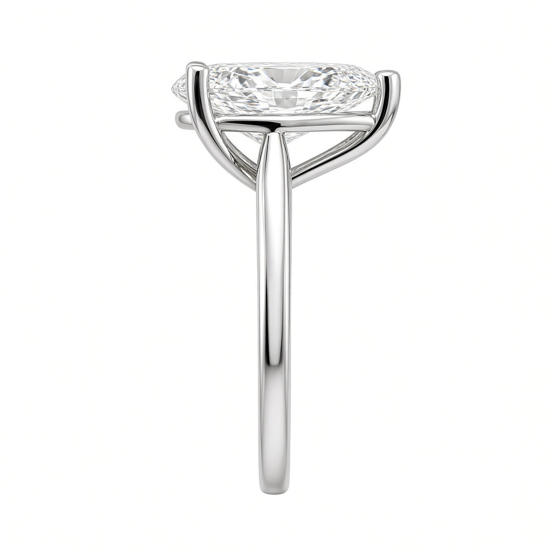 2.77CT Pear-Shaped Lab Diamond Solitaire Engagement Ring