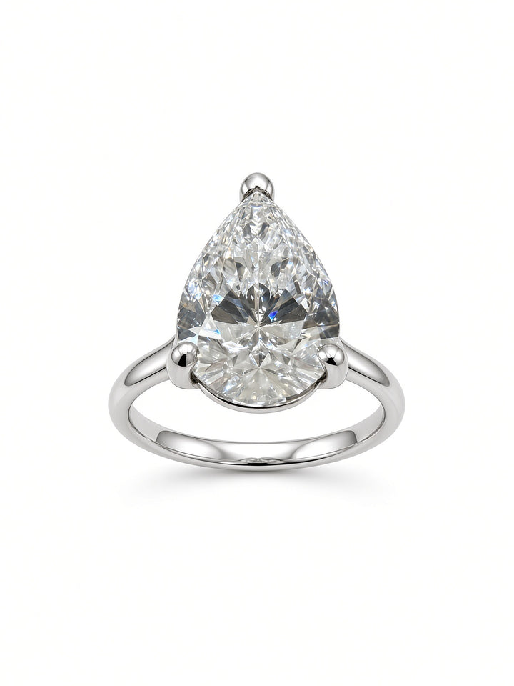 2.77CT Pear-Shaped Lab Diamond Solitaire Engagement Ring