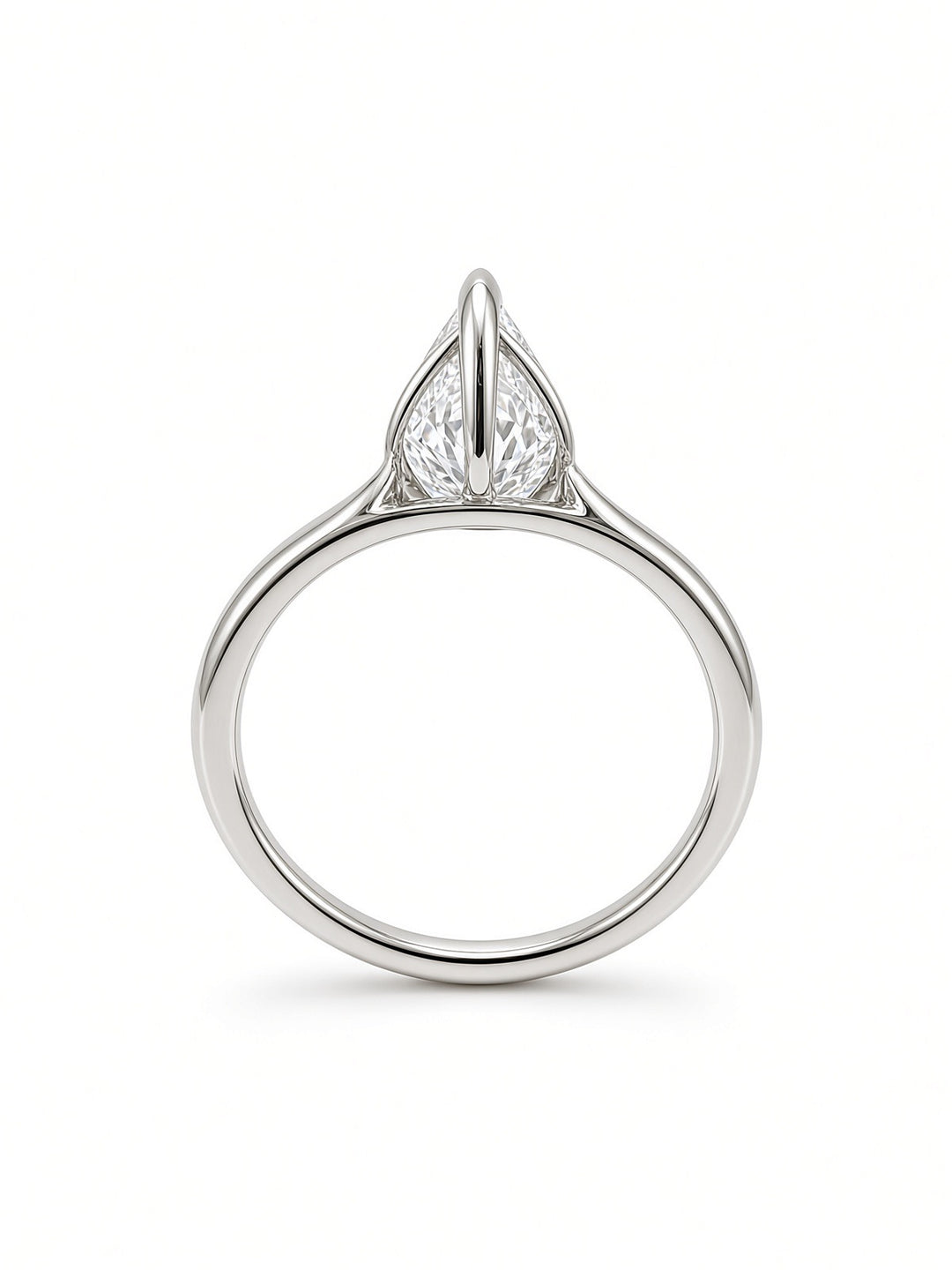 2.77CT Pear-Shaped Lab Diamond Solitaire Engagement Ring
