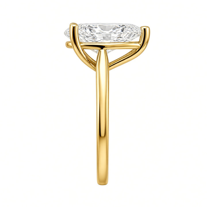 2.77CT Pear-Shaped Lab Diamond Solitaire Engagement Ring