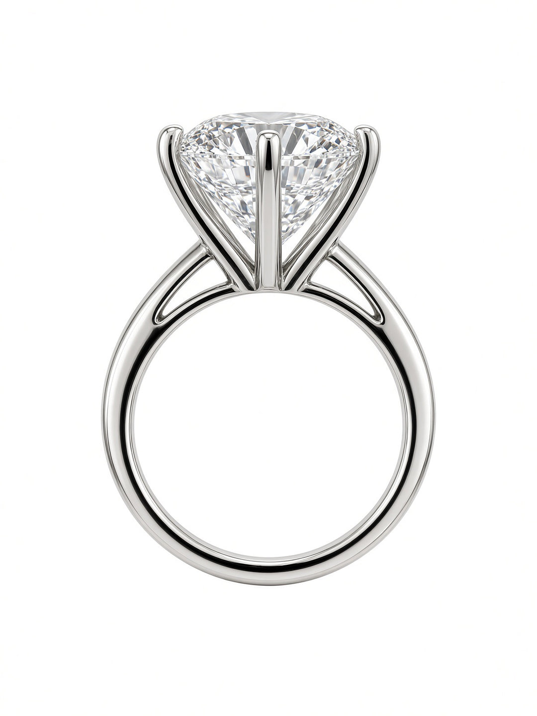 7.01CT Round Brilliant Lab-Grown Diamond Solitaire Engagement Ring in 14K White Gold
