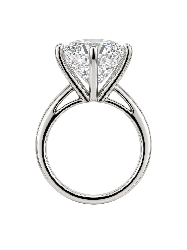7.01CT Round Brilliant Lab-Grown Diamond Solitaire Engagement Ring in 14K White Gold