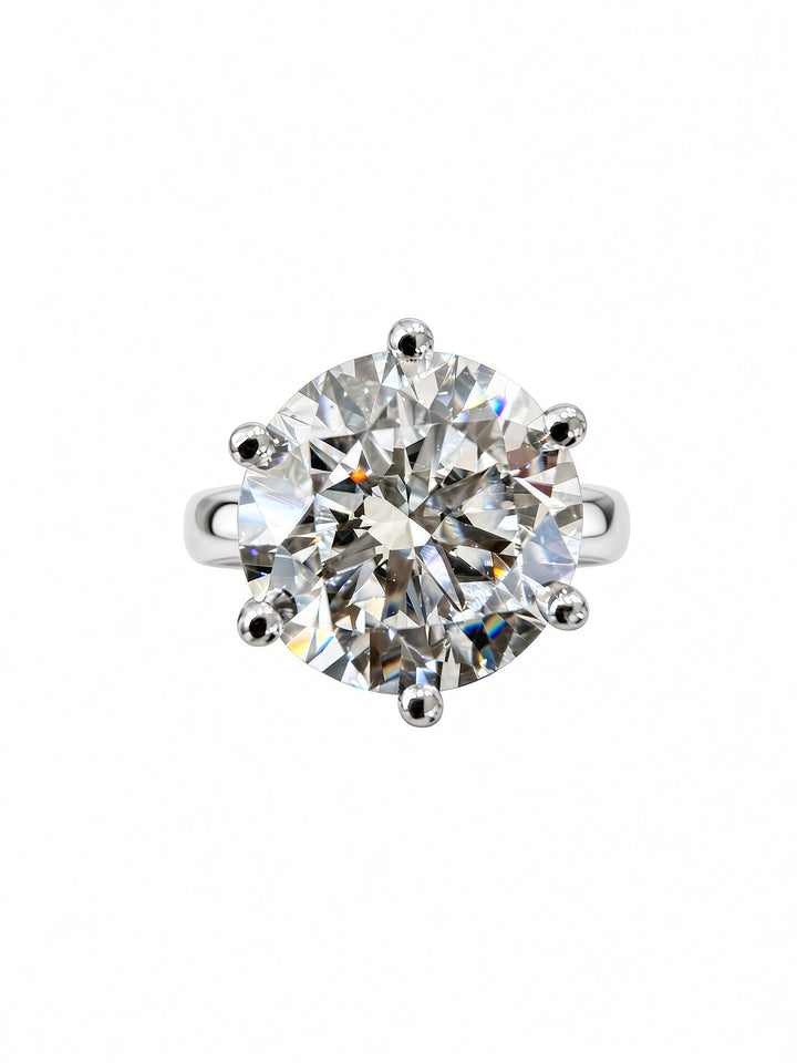 7.01CT Round Brilliant Lab-Grown Diamond Solitaire Engagement Ring in 14K White Gold