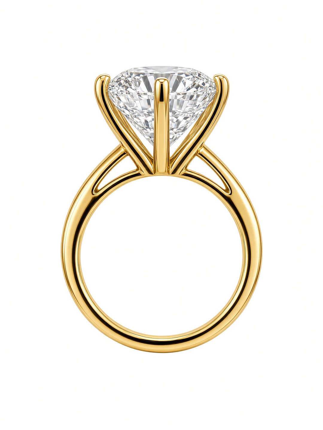 7.01CT Round Brilliant Lab-Grown Diamond Solitaire Engagement Ring in 14K White Gold