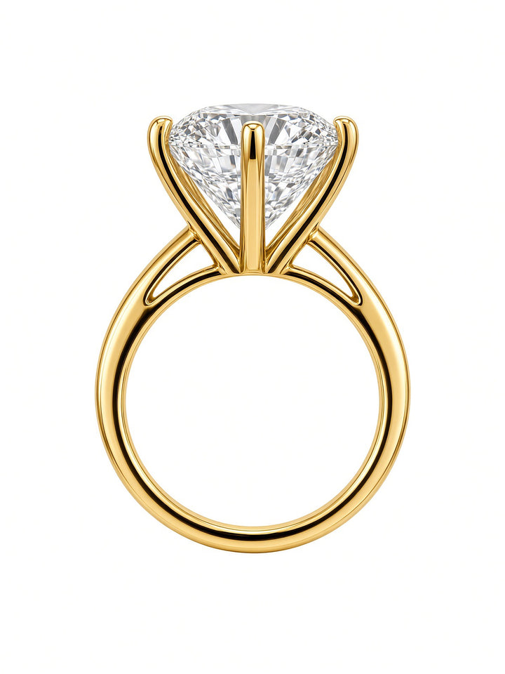 7.01CT Round Brilliant Lab-Grown Diamond Solitaire Engagement Ring in 14K White Gold