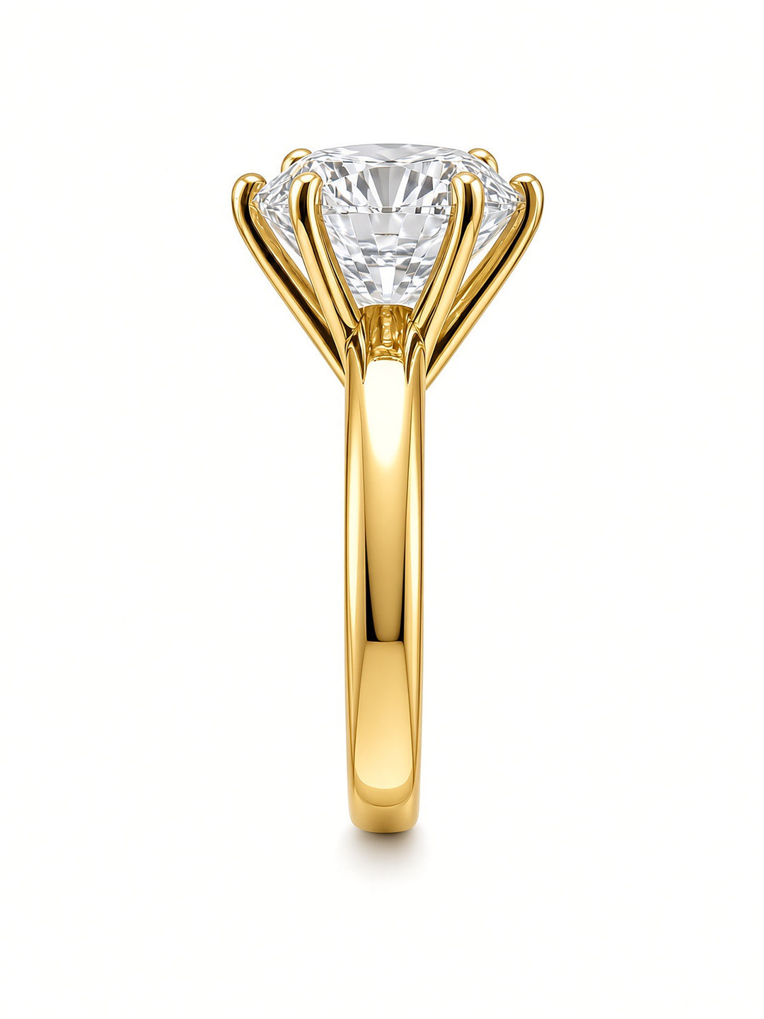7.01CT Round Brilliant Lab-Grown Diamond Solitaire Engagement Ring in 14K White Gold