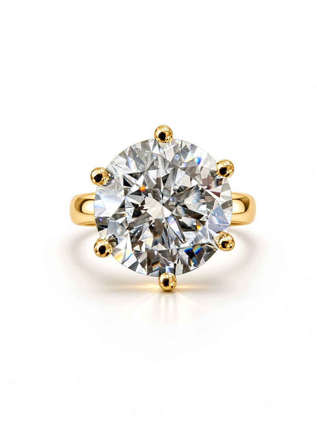 7.01CT Round Brilliant Lab-Grown Diamond Solitaire Engagement Ring in 14K White Gold