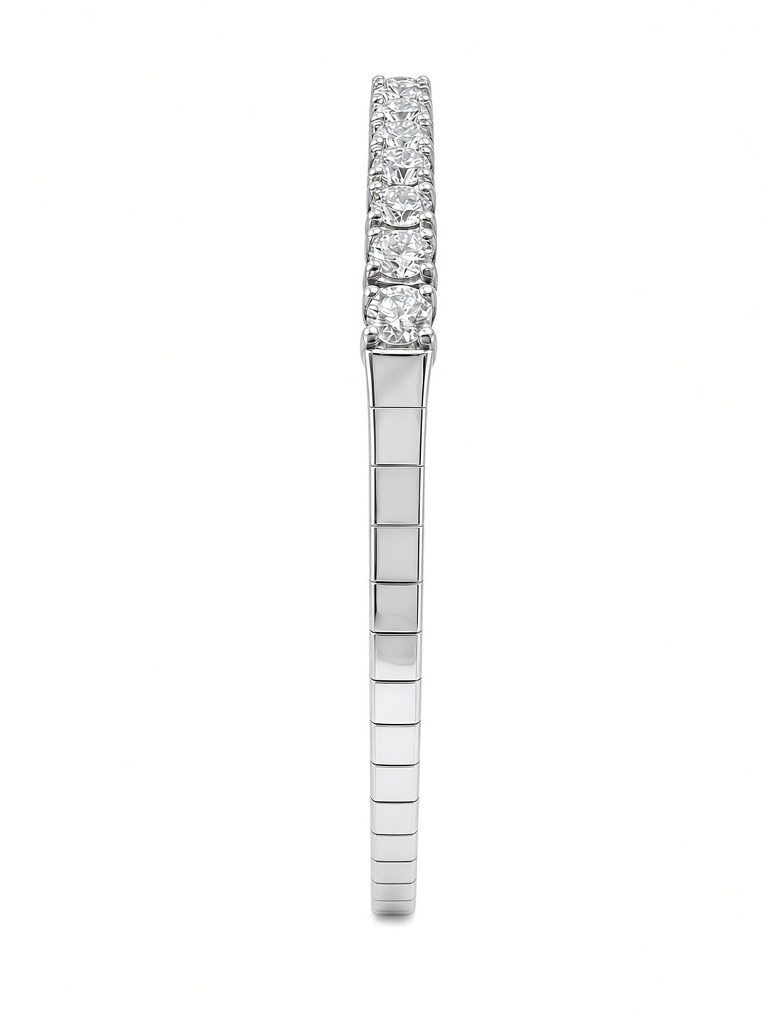 2.39CT Round Brilliant Lab-Grown Diamond Flexible Bangle Bracelet in 14K Yellow or White Gold