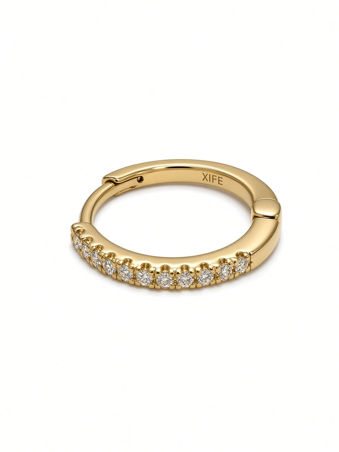 14K Gold Diamond Huggy Earrings – 0.09CT Lab-Grown Diamonds