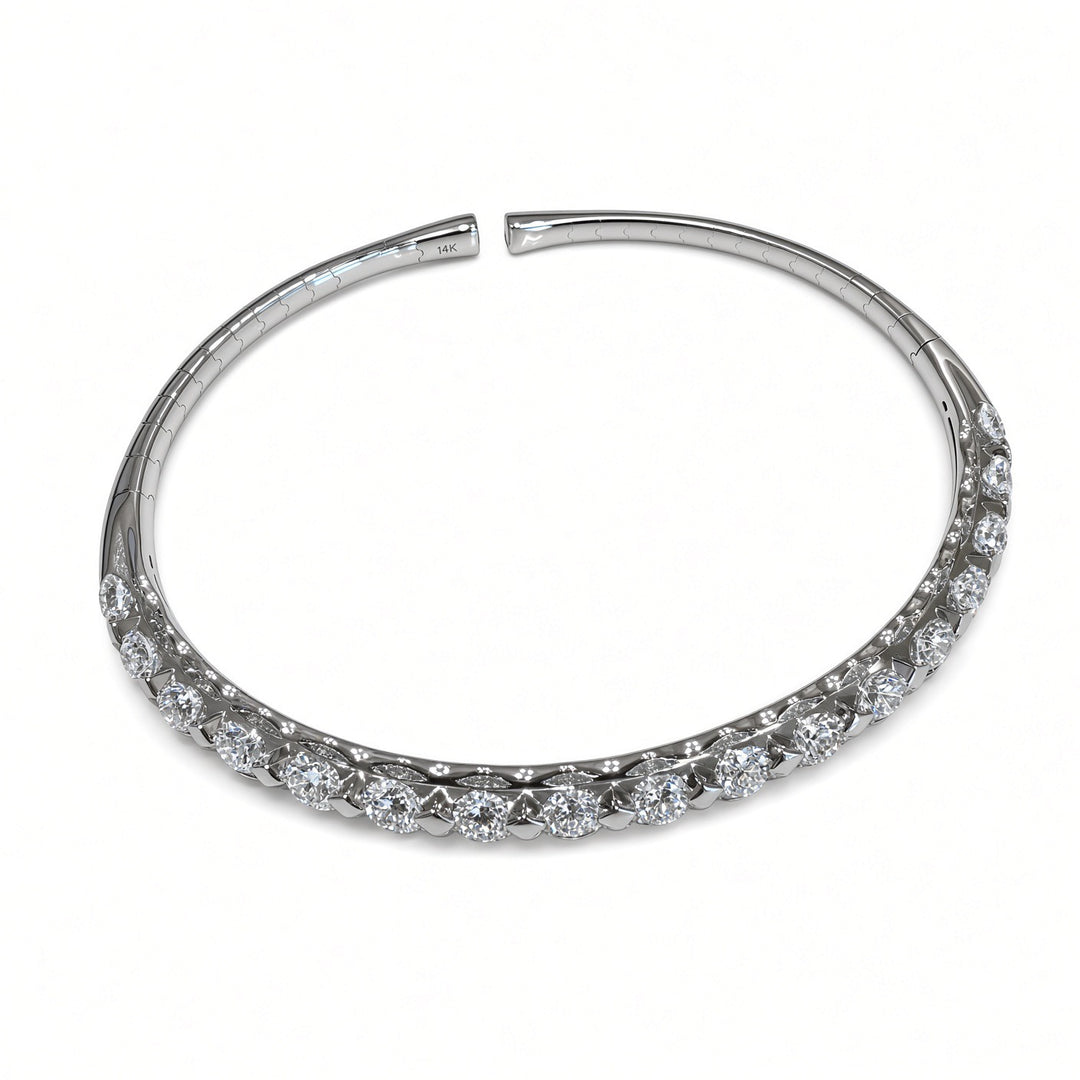 5.12 CT Round Brilliant Lab-Grown Diamond Cuff Bracelet