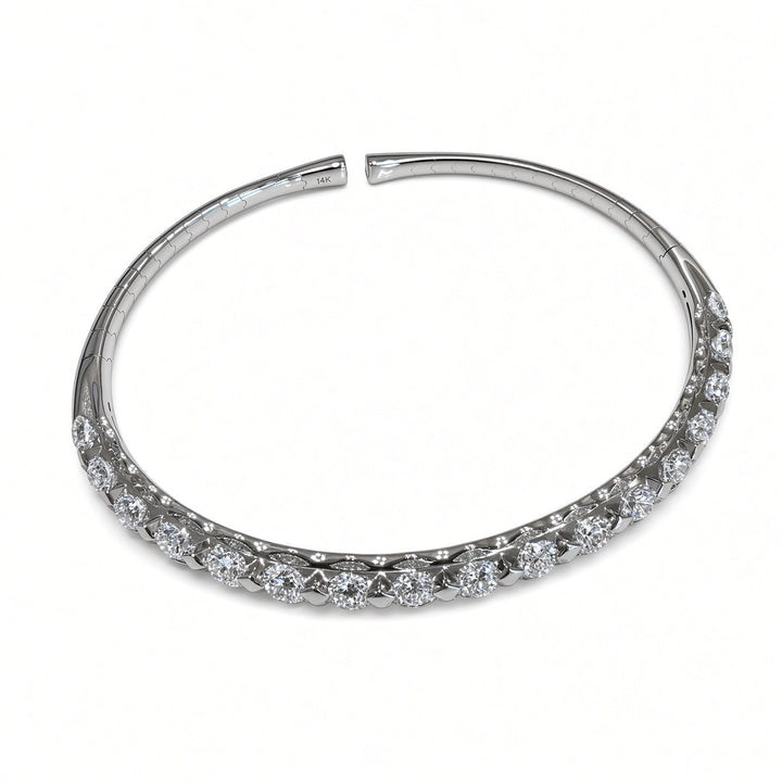 5.12 CT Round Brilliant Lab-Grown Diamond Cuff Bracelet
