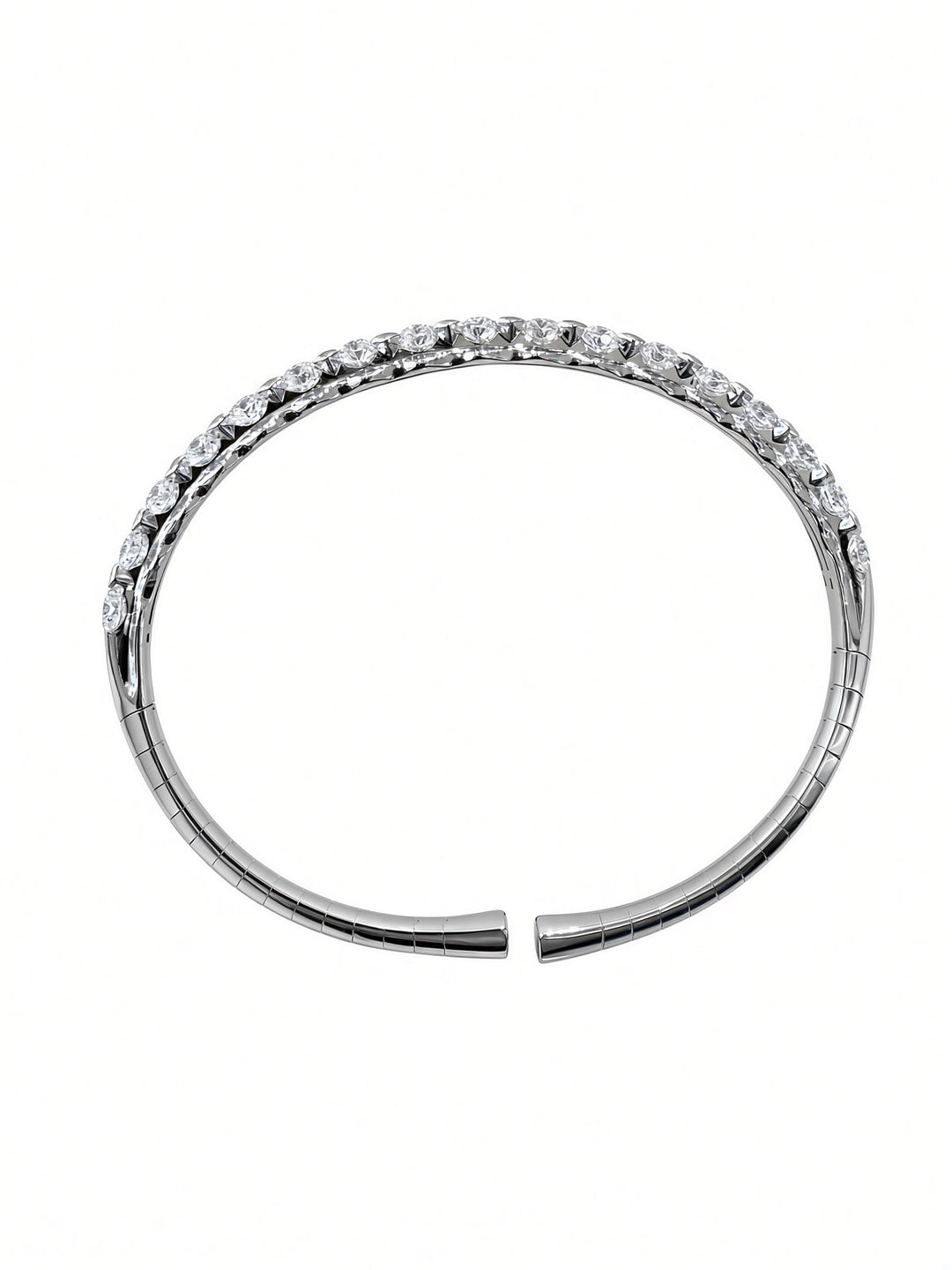 5.12 CT Round Brilliant Lab-Grown Diamond Cuff Bracelet