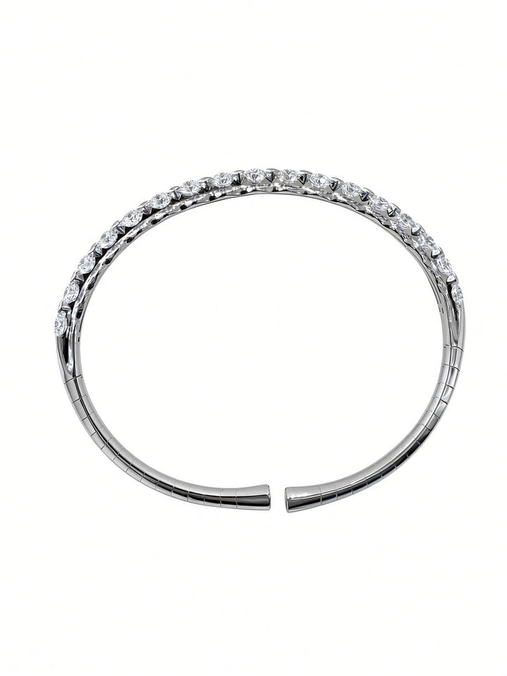 5.12 CT Round Brilliant Lab-Grown Diamond Cuff Bracelet