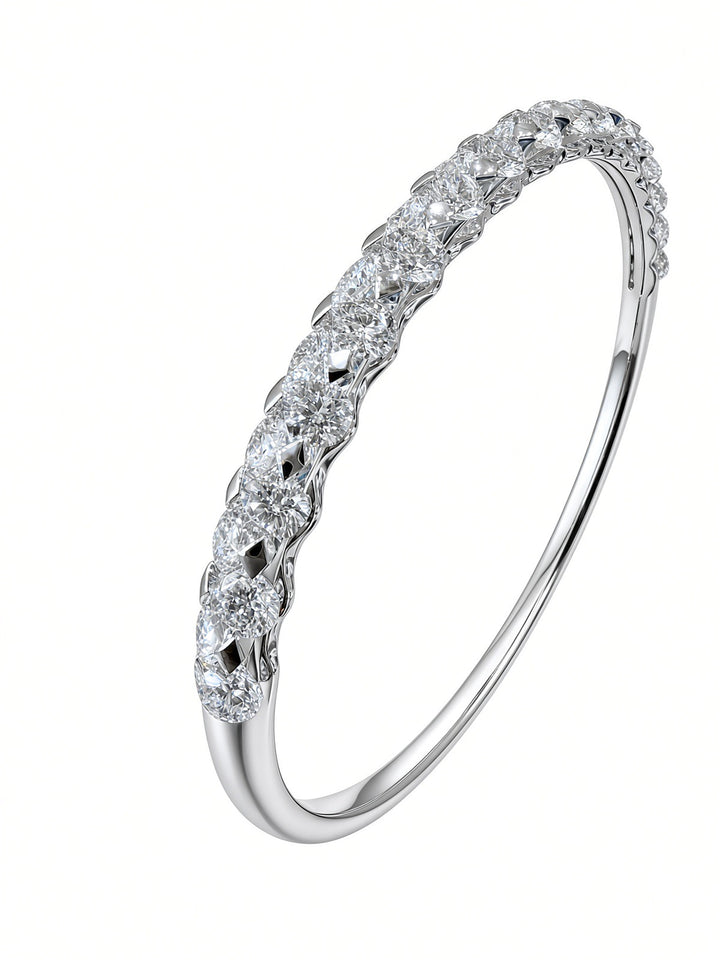 5.12 CT Round Brilliant Lab-Grown Diamond Cuff Bracelet