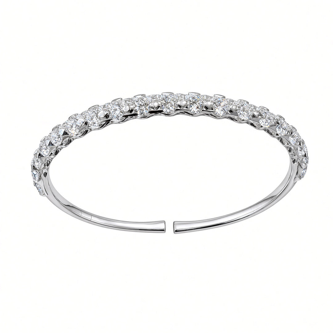 5.12 CT Round Brilliant Lab-Grown Diamond Cuff Bracelet