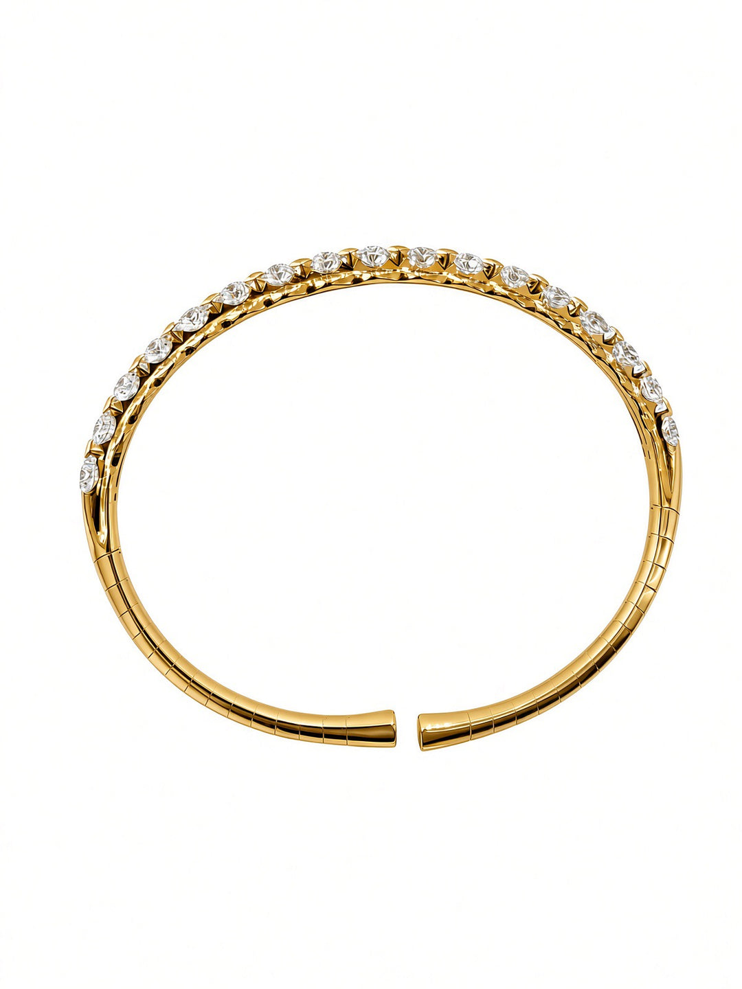 5.12 CT Round Brilliant Lab-Grown Diamond Cuff Bracelet