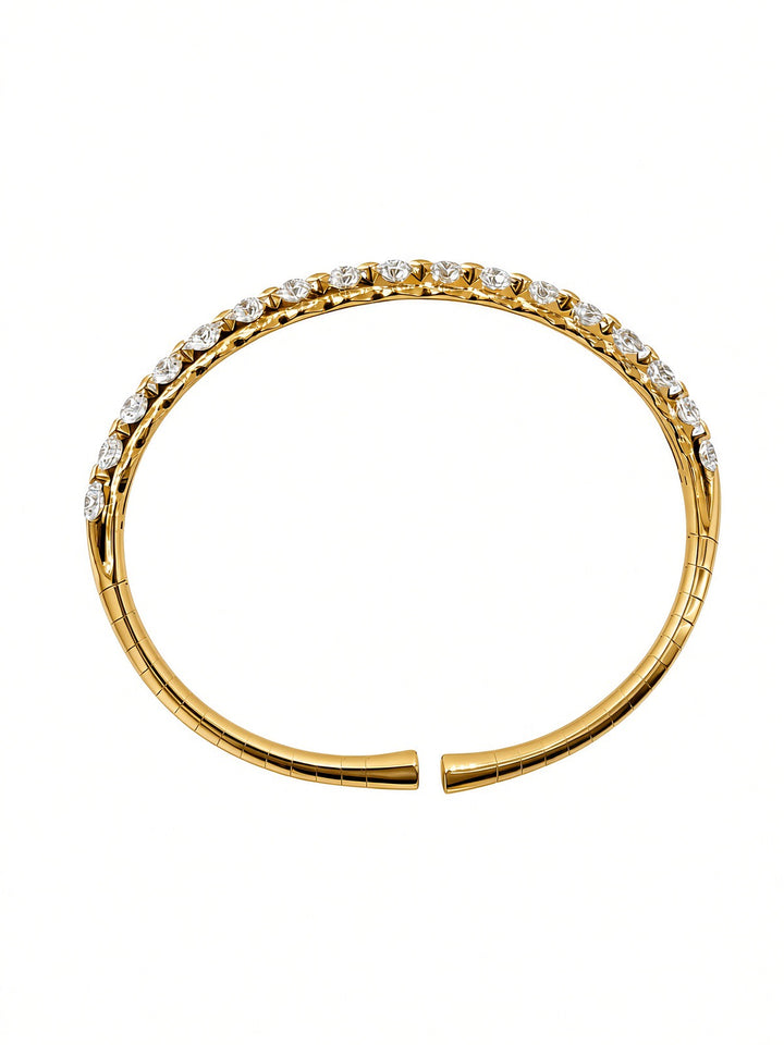 5.12 CT Round Brilliant Lab-Grown Diamond Cuff Bracelet