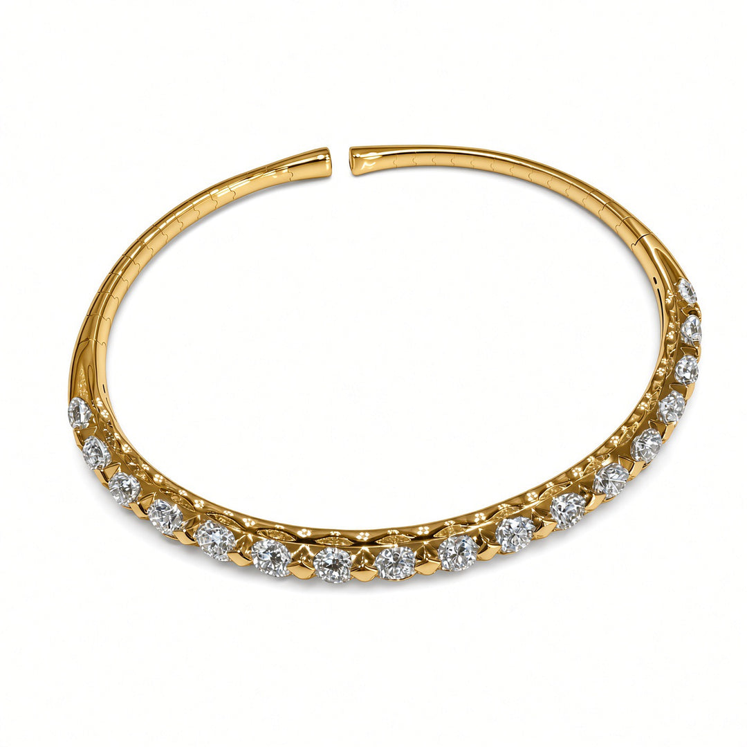 5.12 CT Round Brilliant Lab-Grown Diamond Cuff Bracelet