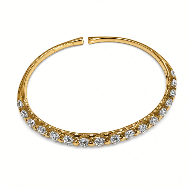 5.12 CT Round Brilliant Lab-Grown Diamond Cuff Bracelet