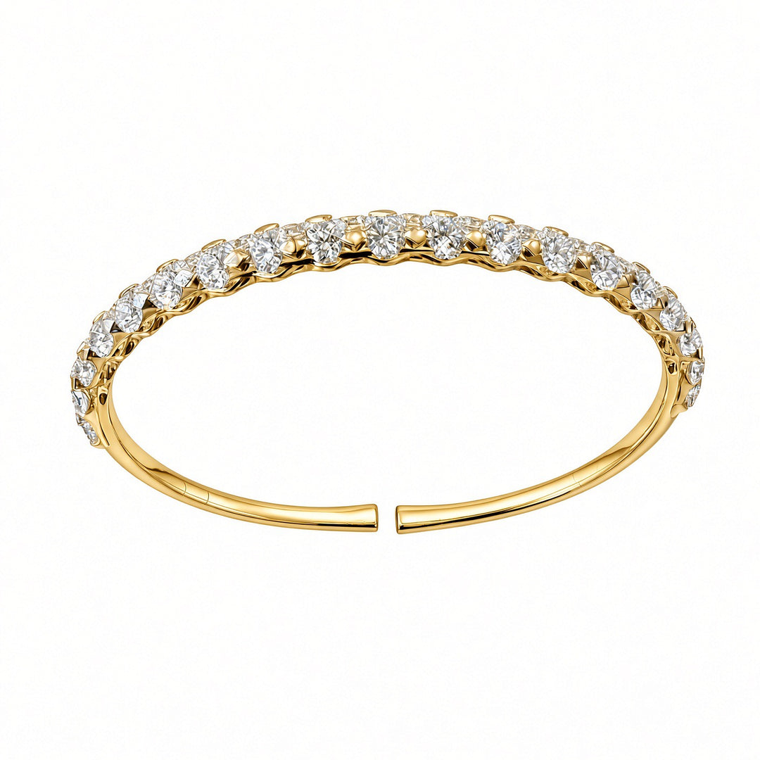 5.12 CT Round Brilliant Lab-Grown Diamond Cuff Bracelet