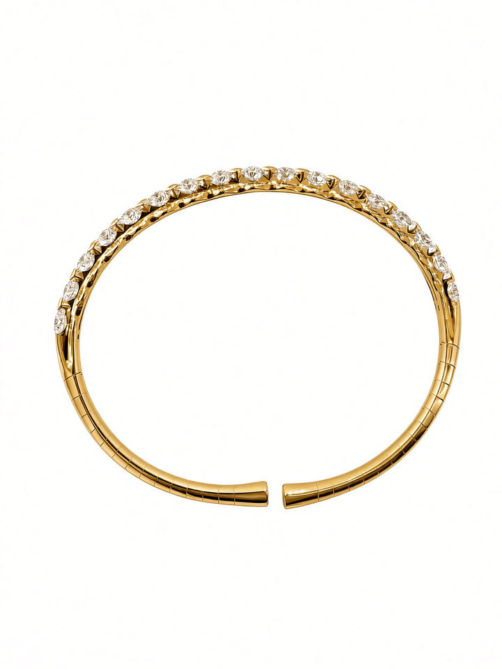 5.12 CT Round Brilliant Lab-Grown Diamond Cuff Bracelet