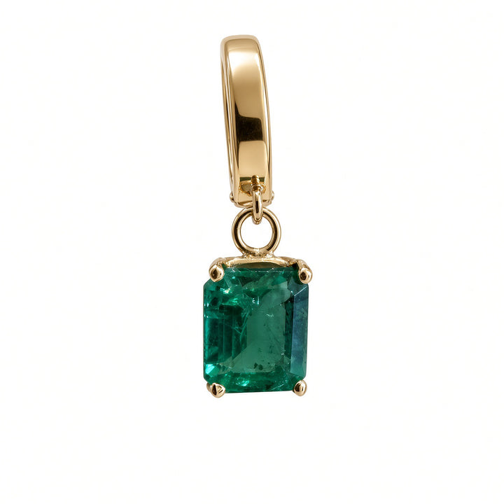 3.71 CT Natural Green Emerald Earrings in 14K Yellow Gold