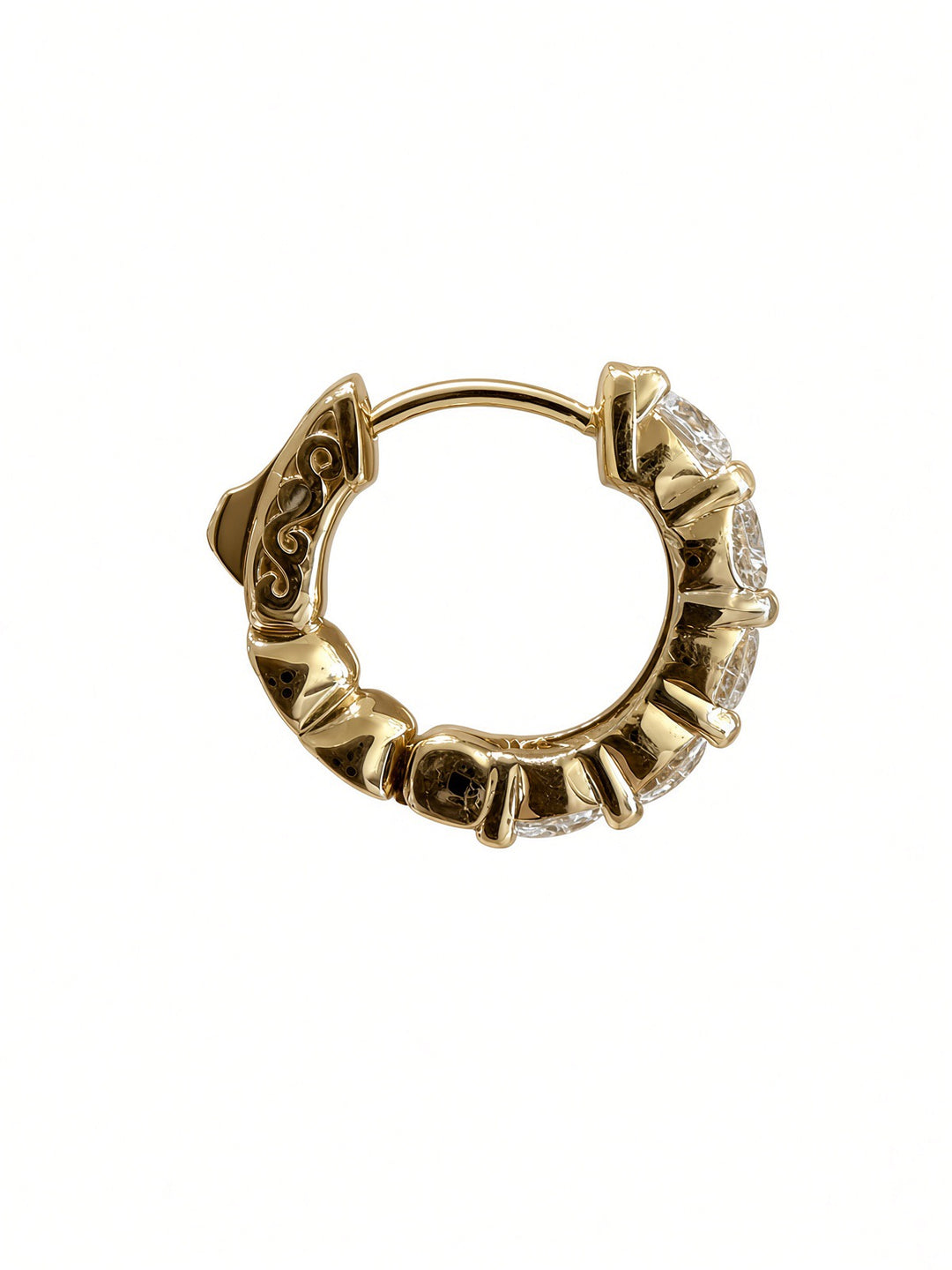 3.07 CT Lab-Grown Diamond Hoop Earrings in 14K Gold
