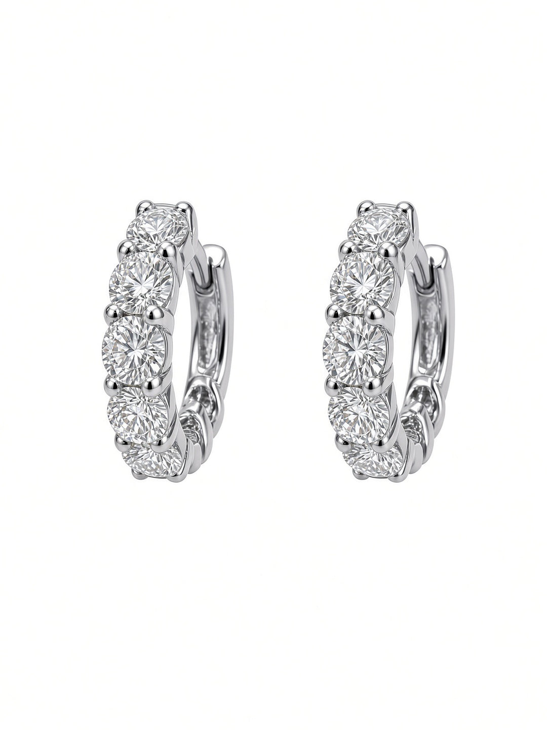 3.07 CT Lab-Grown Diamond Hoop Earrings in 14K Gold