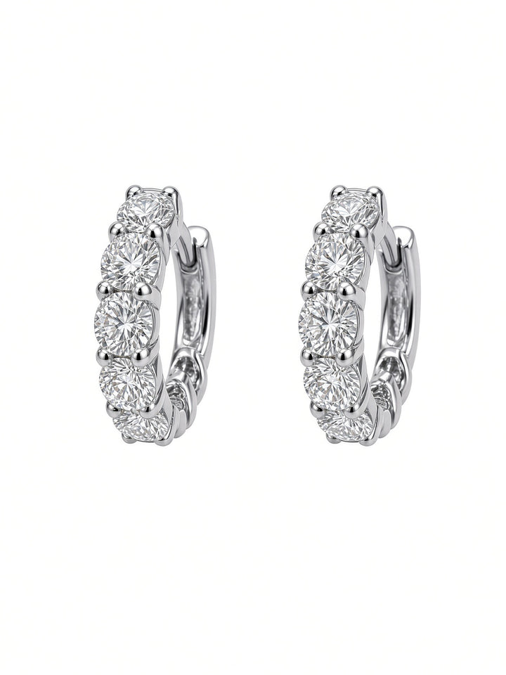 3.07 CT Lab-Grown Diamond Hoop Earrings in 14K Gold