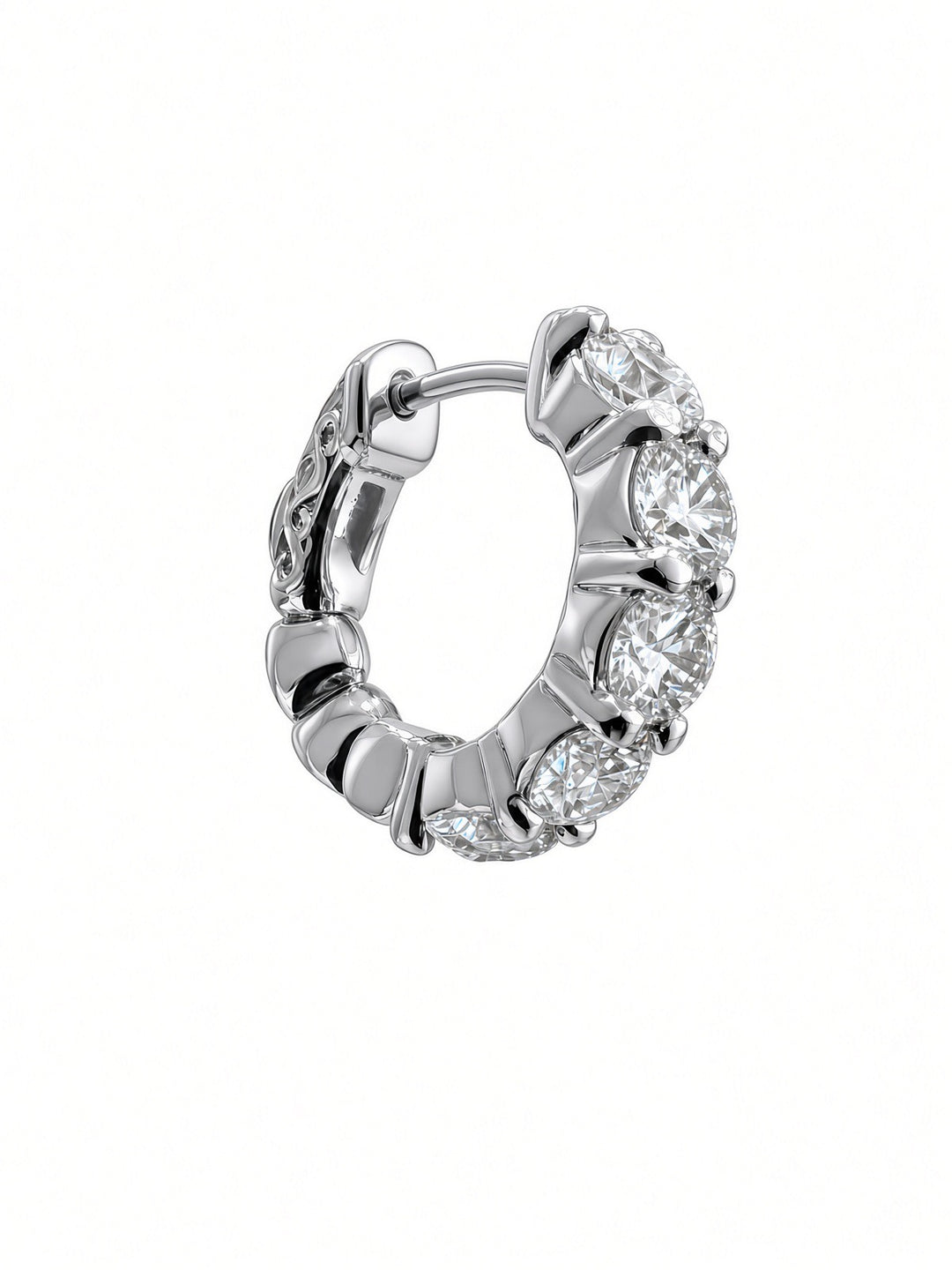 3.07 CT Lab-Grown Diamond Hoop Earrings in 14K Gold