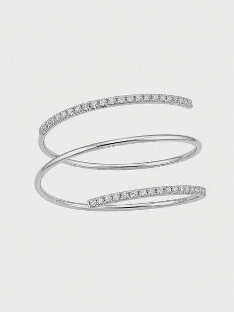 18K White Gold Italian Slinky Bracelet – 1.16 CT RBC Natural Diamonds