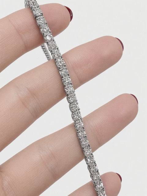 14K Gold Tennis Bracelet – 5.09 CT Lab Diamonds