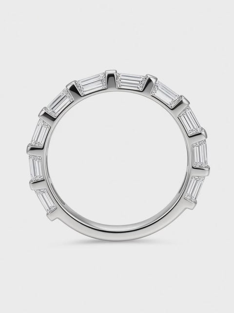 14K White Gold Baguette Diamond Wedding Band – 0.71 CT Lab Diamonds